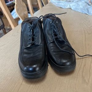 Cole Hann black leather ankle boots